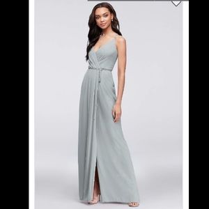 David’s Bridal mystic georgette bridesmaid dress